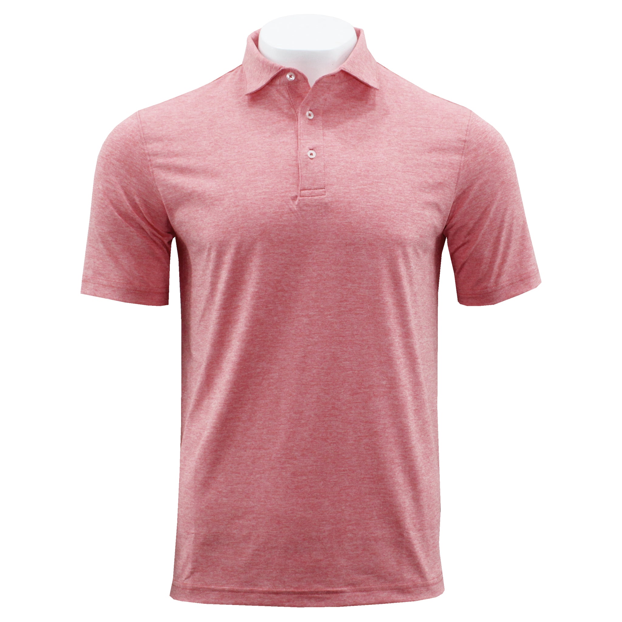 Heather Classic Fit Golf Shirt - Coral