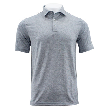 Heather Classic Fit Golf Shirt - Grey